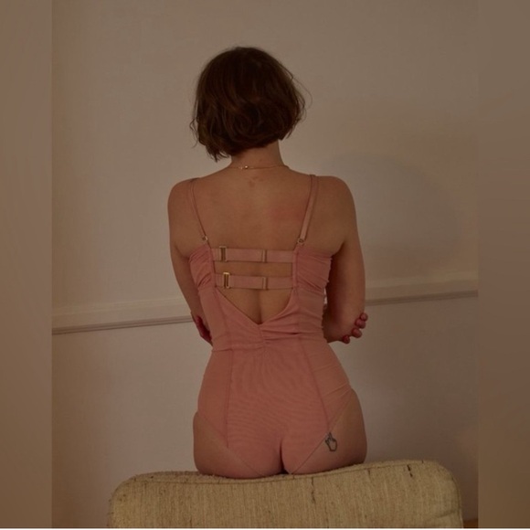 NWT Free People We Are HAH Women's Under The Wire Bodysuit Copper Rose Pink XS - Picture 3 of 11